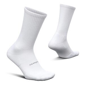 Feetures Max Cushion Crew Socks Women & Men White L